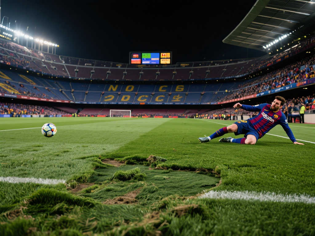 草皮公司借哈维‘黑图’挑衅，巴萨主场成舆论焦点